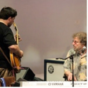 Tom Knight performing with the legendary Chas Hodges.